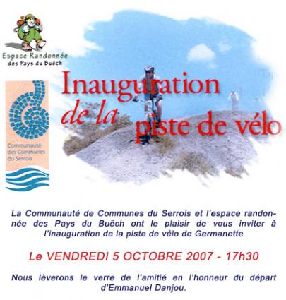 Inauguration de la piste de vélo de Germanette
